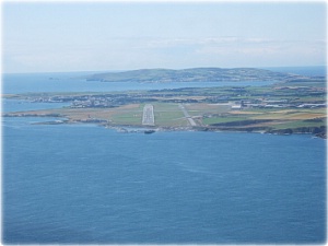 On final for 26, Isle of Man Airport