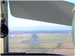 On final approach for 27 at Norwich Airport